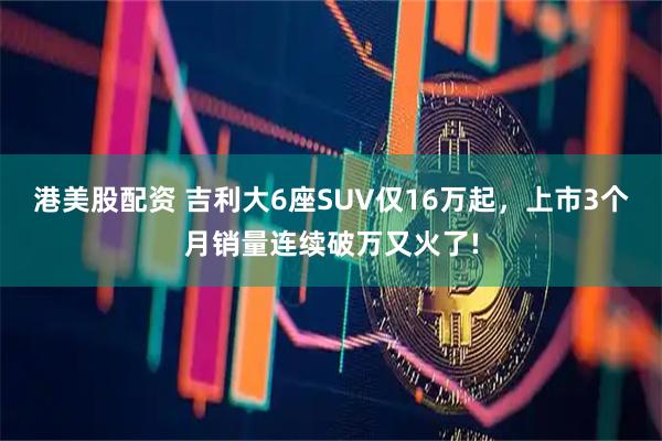 港美股配资 吉利大6座SUV仅16万起，上市3个月销量连续破万又火了!